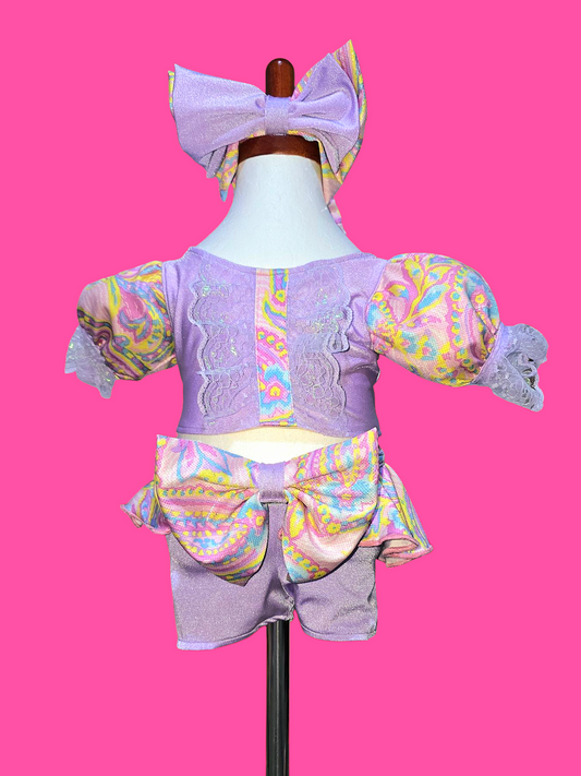 12/2 CarissaLynn Designs Purple Paisley Casual