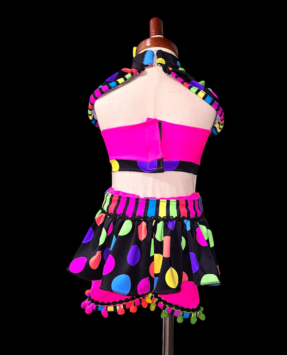 2/4 Neon Polka Dot OOC/Casual